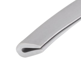 METALLIXITY Edge Trims (6M/19.69Feet) 1Pcs, PVC U Channel Fits 0.5-1.5mm Edge Seal Strip - for Home Doors Window, Grey