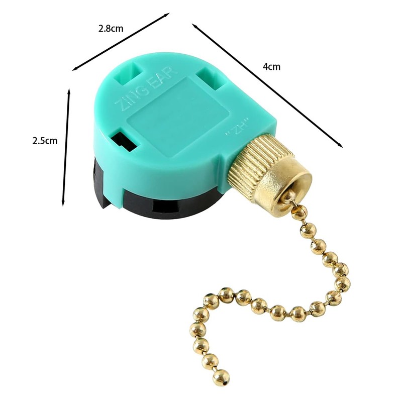 Laroal 2 Pcs Pull Chain Switch 3 Speed 4 Wire