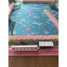 ,Acrylic Luxury Mahjong, Custom 4-Layer American Mahjong ,American Mahjong Set with 160 Tiles,Pearlescent Mahjong TilesColor: Pink Pairs