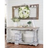 16'' Artificial Hydrangea Wreath White Fake Flower Wreath, Faux Hydrangeas