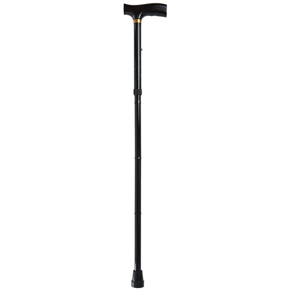 Drive Medical Designer Folding Cane with T Handle, Black, 1