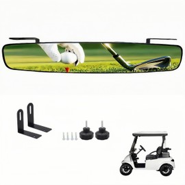 EUNRTJ Golf cart Club car Rearview Mirror Suitable for EZ-GO Yamaha 180 Degree Panoramic 16.5-inch Golf cart Universal Rearview Mirror