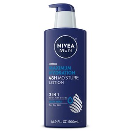 NIVEA MEN Maximum Hydration Body Lotion 3-In-1 Lotion for Men, 16.9 Fl Oz Bottl