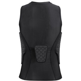 DGXINJUN Youth Padded Shirt, Football Chest Rib Protector, Boys Heart Guard, Compression Shirt for Rugby Baseball Softball