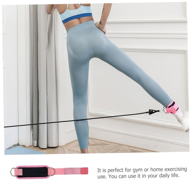 WOONEKY 1Pc Pink Ankle Strap for Fitness Resistance Band Durable
