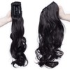 18 Inch Hairpieces Ponytail Hair Clip On Extensions Long Curly