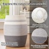OIAHOMY Laundry Hamper Woven Cotton Rope Large Clothes Hamper 25.6"