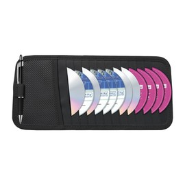 Adunsiaoto Vehicle Sun Visor Organiser for Cars, Car Sun Visor Interior Sun Visor Organiser, Car CD Case Holder, Car Universal Sun Visor Organiser Bag Storage Bag