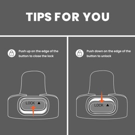 BOTTLE BOTTLE Insulated Water Bottle 24 oz with Handle and Flip Tops Lids Bike Water Bottle Push Button Lid Leak proof Portable for Travel Sports Riding black