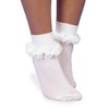 Jefferies Socks Girl's Seamless Tutu Ruffle Lace Turn Cuff Socks