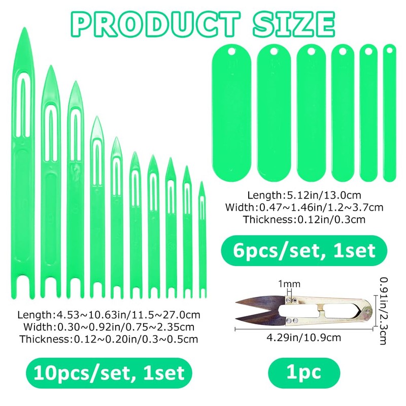 SUPERFINDINGS Green Fishing Netting Needle Repair Kits Including 1PC Sharp