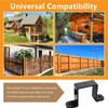 8-Pack Heavy Duty 4x4 Post Brackets, 2.55mm Thick 4"x4" Black