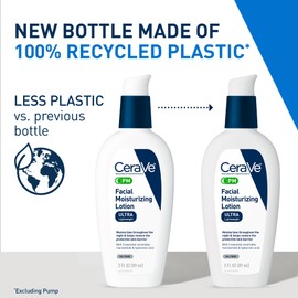 CeraVe PM Facial Moisturizing Lotion, Night Cream with Hyaluronic Acid and Niacinamide, Ultra-Lightweight, Oil-Free Moisturizer for Face, 3 Ounce