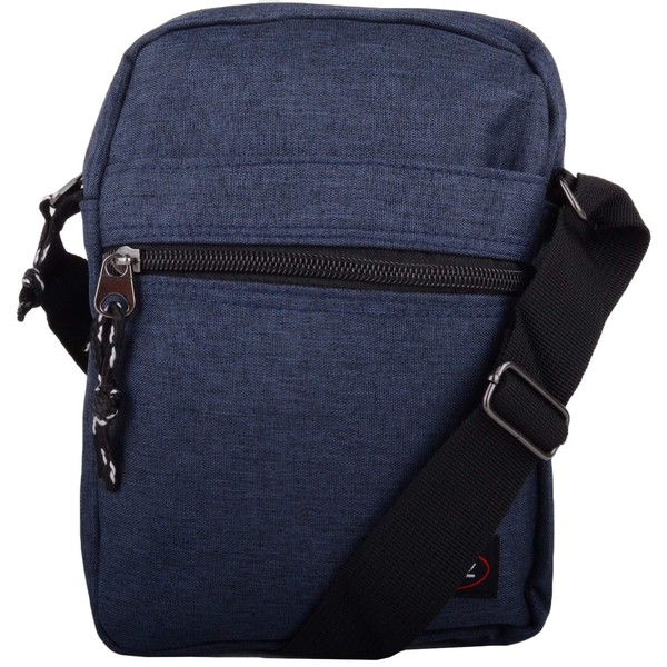 Mens/Ladies Soft Polyester Shoulder/Crossbody Bag with Mulitple Pockets - Navy