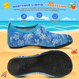 BexpAudpot Zapatos de Agua para Niños, Calcetines de Agua Descalzos Ligeros de Secado Rápido para Niños y Niñas, para Playa, Piscina, Surfear, Parque Acuático Y Practicar Deportes Al Aire Libre