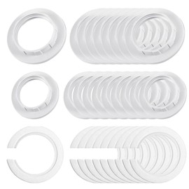 DKARDU 10 Pcs E27 Lamp Shade Reducer Ring Socket Plate Light Fitting Lampshade Washer Adaptor Converter with 10 Pcs E14 Lamp Shade Ring, 10 Pcs E27 to E14 Lamp Shade Ring