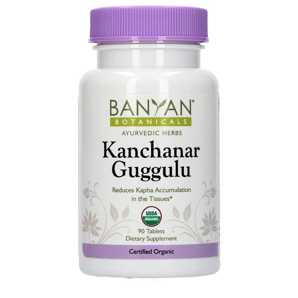 Banyan Botanicals Kanchanar Guggulu - USDA Organic - 90 Tablets - Energizing Ayurvedic Herbs for Thyroid & Lymphatic Wellness*