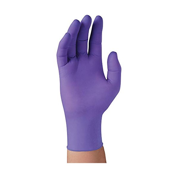 Kimberly-Clark Professional 50604 PURPLE NITRILE-XTRA Exam Gloves, Beaded Cuff, Lined, X-Large, Purple