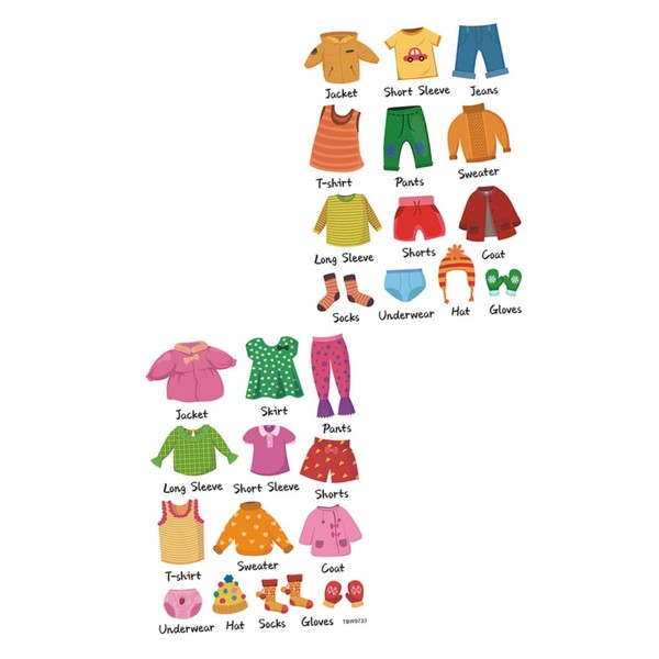 NUOBESTY 1 Sheet Clothing Sticker Clothing Home Dresser Fabric Decoration