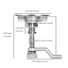 GANGUOLA Heavy Duty 316 Stainless Steel Boat Cam Latch, Marine Flush Hatch Pull with Back Plate and Screw