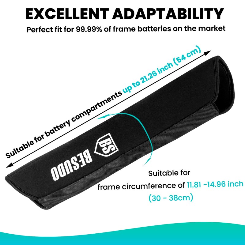 Besudo E-Bike Battery Protective Cover - 30-38cm Circumference, Protection for