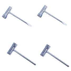 Gurxi 4 Piece Chainsaw Wrench Spark Plug Wrench Set Chainsaw Wrench Combination Wrench 13 mm x 19 mm T Wrench Socket Wrench Garden Tool Accessories