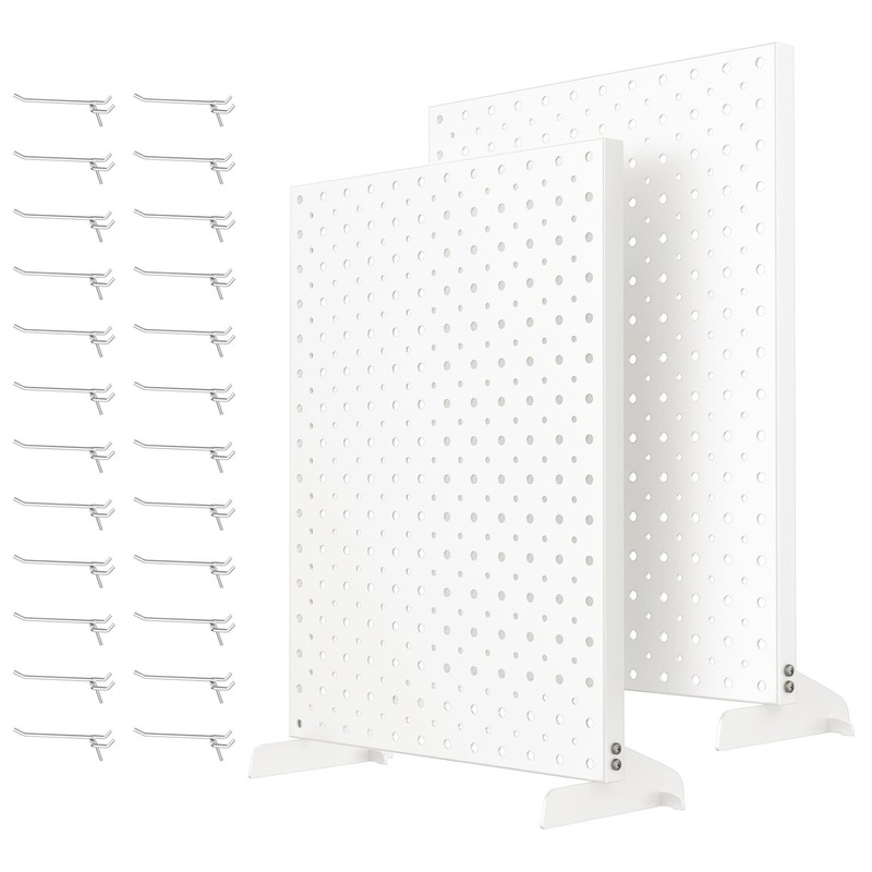 WALMANN Metal Tabletop Pegboard Display Standing Pegboards for Craft Shows,
