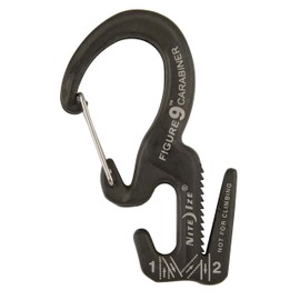 NITE IZE Figure 9 Carabiner Rope Tightener, Black, Small