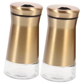 Ciieeo 2Pcs Seasoning Visible Spice Dispenser for Salt Pepper and Condiments Practical Kitchen Storage Jars