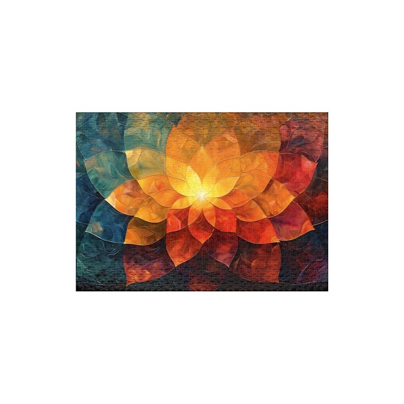 Puzzle da 1000 pezzi con fiori di luce, a forma