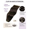 LaaVoo Clip in Hair Extensions Real Human Hair Extensions Clip