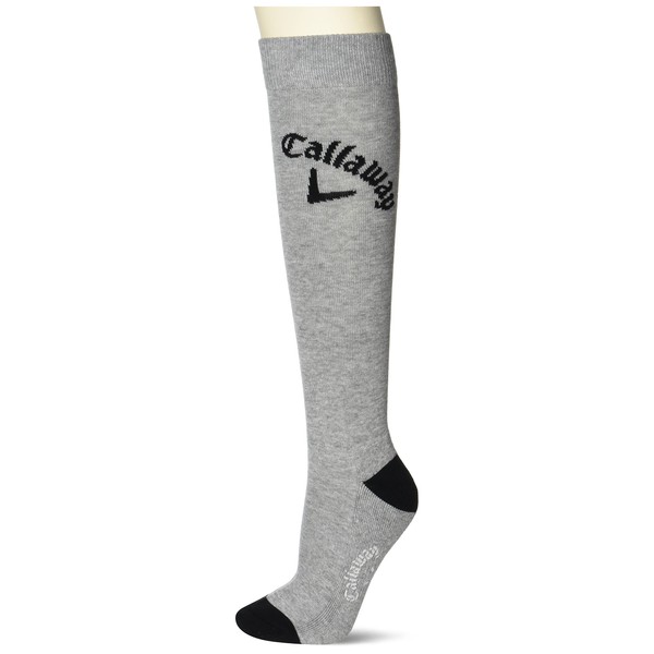 Callaway C22193210 Women's High Socks, Antibacterial, Deodorizing, Performance Material, Doralon, Golf, 1021_gray