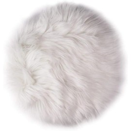 N/A Mini Faux Fur Sheepskin Rug 12in – Alfombra Blanca Suave para Fotos y Decoración