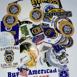 (x5) TEAMSTERS  Local Union Stickers - Random- No Duplicates - Hard Hat