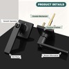 GOBEKOR 6 Pack Matte Black Door Handle Privacy Door Levers