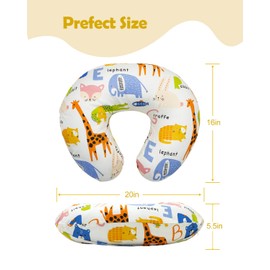 ALVABABY Nursing Pillow Cover Cotton Soft Maternity Breastfeeding Slipcover 2 Pack Baby Feeding Cushion Covers(Excluded Pillow) Dinosaur 2UBZTW39-CA