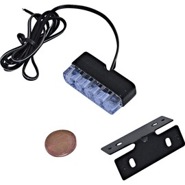 256-035 Mini LED License Plate Light E-Approved Black