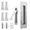 bealy Pocket Door Handles and Edge Pull Matte, 2 Set