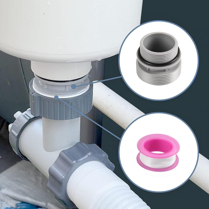 Shoyisenka 4 Pcs Pool Hose Conversion Adapters Kit - 40mm