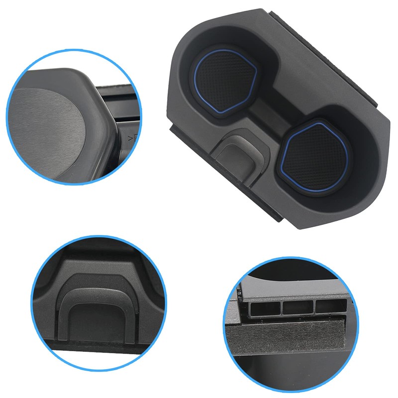 Civic Cup Holder Insert w/Coaster for Center Console Compatible with