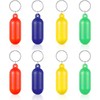 Lexziuo 8PCS Boat Floating Keychain, Waterproof Oval Key Ring for