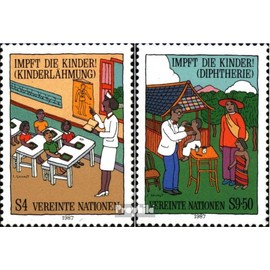 UN - Vienna 77-78 (complete.issue.) fine used/cancelled 1987 vaccination (Stamps for collectors) Health