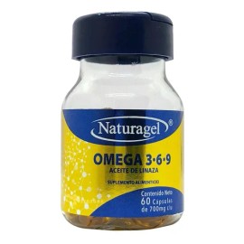 Omega 3, 6 Y 9 C/60 Naturagel/ Aceite Pescado, Linaza, Oliva Sabor Cápsulas