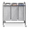 Whitmor Triple Laundry Sorter - 3 Removable Bags with Easy-Grip