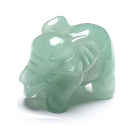 Jovivi Jovivi Crystal Elephant Gifts for Women Green Aventurine Elephant Ornament Healing Crystal Gifts for Home Room Desk Decor,1.5"