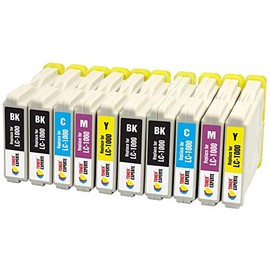 TONER EXPERTE LC1000 10 XL Printer Cartridges Compatible with DCP-130C DCP-135C DCP-150C DCP-330C DCP-350C DCP-357C DCP-540CN DCP-560CN DCP-770CW FAX-1360 FAX-1460 FAX-2840 | High Capacity