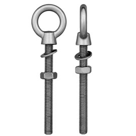 Eye Bolt with Metric Full Thread | Includes Washer and Hex Nut | Stainless Steel A4 / V4A | Eye Bolt | Eye Bolt | Eye Bolt (M10 x 100 mm, Pack of 5)
