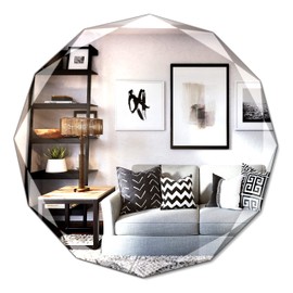 Mirrors and More Frameless Round Beveled Edge Vanity Mirror (32" x 32"), Modern Wall Mounting Home Décor Glass for Bathroom for Over Sink, Entryway, Bedroom, Living Room, Salon