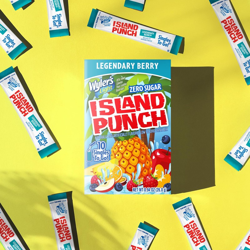 Wyler’s Light Island Punch Singles To Go, Legendary Berry, 10-Count