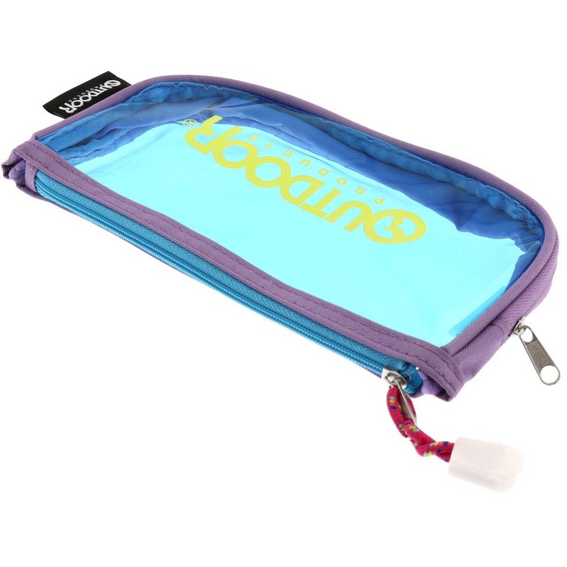 Sunstar Stationery S1421549 OUTDOOR Pen Case, Clear Flat Violet +